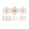Gift Box To Assemble Pink and Gold Message 5.5cm 3 Pieces