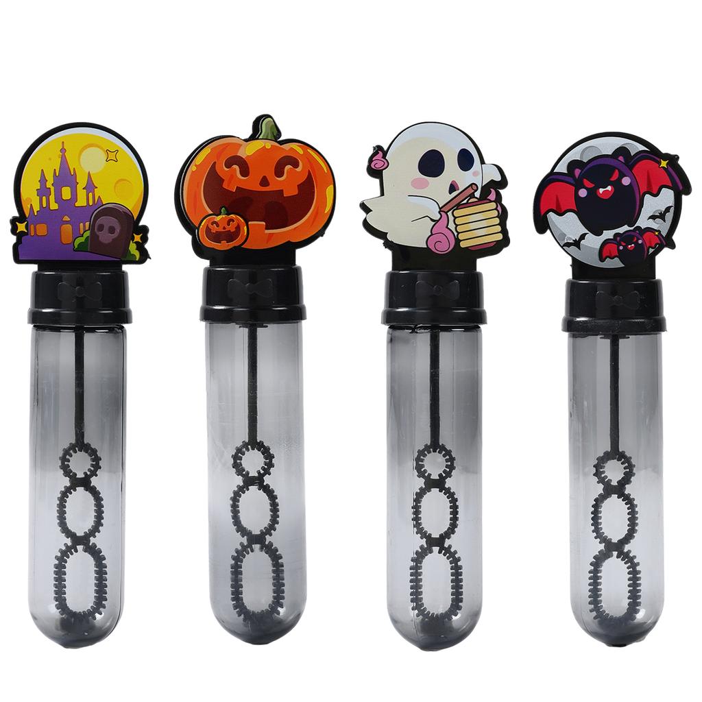 Halloween Soap Bubble Tube Pumpkin Spooky Pumpkin Bat Black Bubble Wand Halloween Party Decoration 2024 Horror Party Supplies