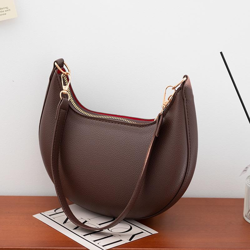 French Style Underarm Crescent Bag, Minimalist Unique Women Shoulder Bag Niche Commute Handbag