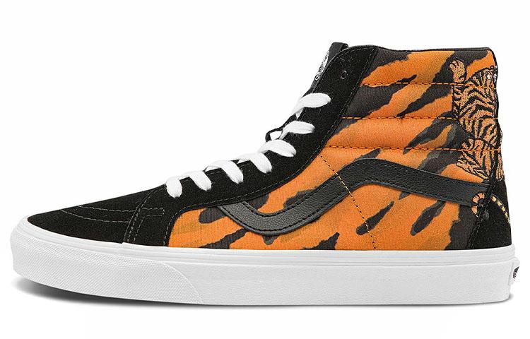 Vans SK8 Hi Reissue Tiger Black Orange VN0A2XSBORA 36