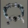 Sweet Pink Crystal Beads Bracelets for Women Fashion Bow Pendant Tassel Chain Bracelets Charms Summer Jewelry Accessories