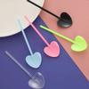 100pcs Heart-shaped Disposable Spoons Independently Packaged Dessert Ice Cream Jelly Pudding Spoon Food Grade Plastic Tableware