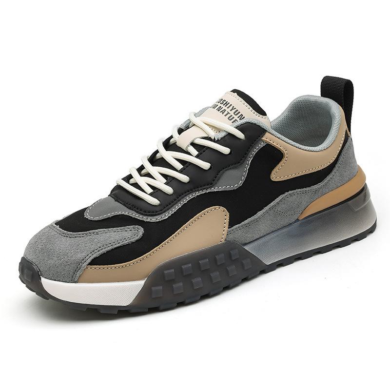 Trendy brand men's shoes spring new dad shoes air cushion soft sole heightening men's sports and leisure shoes men's running 2283