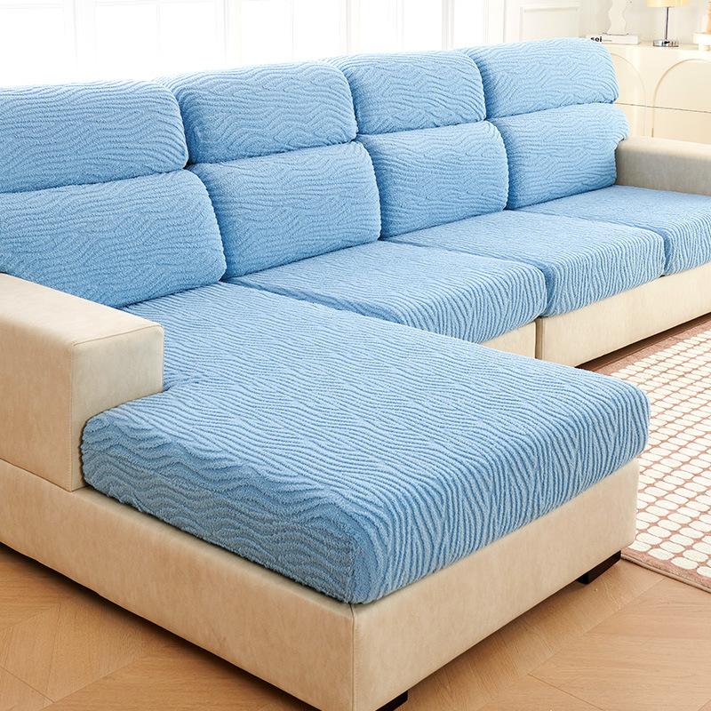 Plush Sofa Cover Full Package Lazy Elastic Non-slip Sofa Cover Cover Hats Backrest Cushion Towel Cover Cloth Thickened