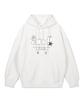 Atrl Star Lettering Oversized Wide Shoulder Hoodie_White