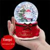 Snowflake Santa Claus Crystal Ball Light-Up Music Box - Christmas Eve Gift for Girls and Kids