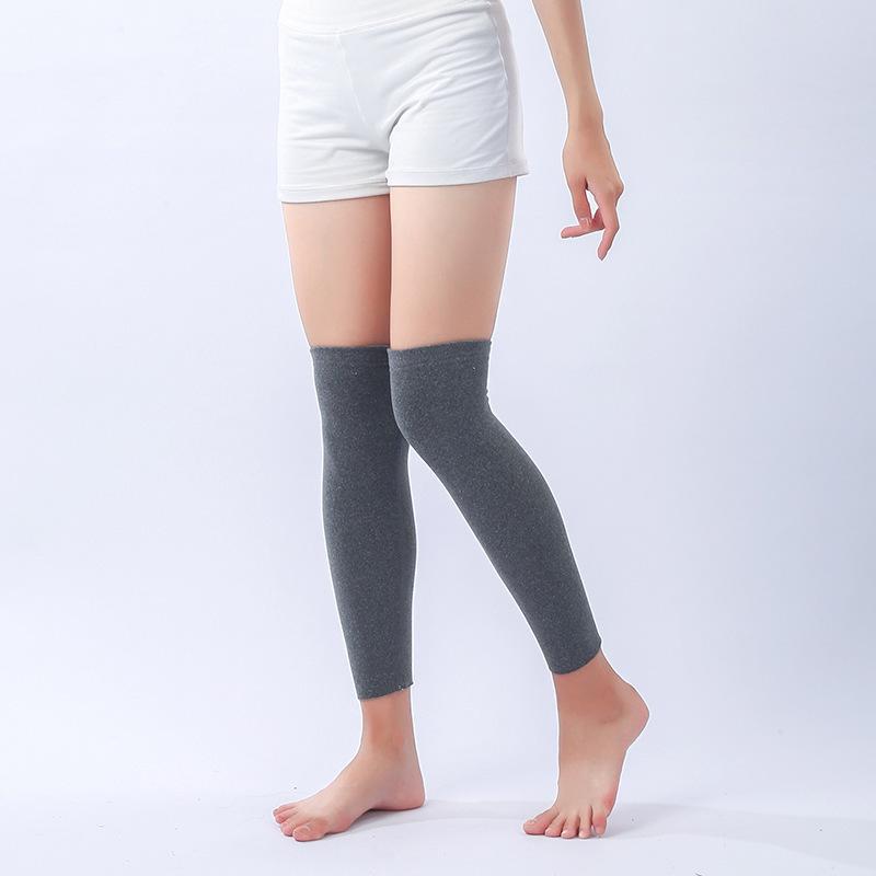 Unisex Fleece Plus Velvet Anti-Slip Thickened Over-The-Knee Leg Warmers for Cold Protection and Joint Warmth