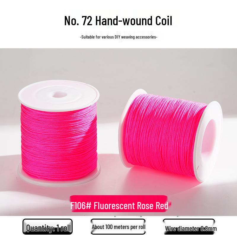 Mehrfarbig Nein. 72 Handgeflochtenes Perlenkordel-Set - Strapazierfähiges Knoten- & Armbandmaterial