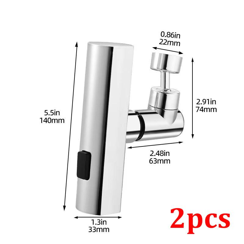 Universal Swivel Extension Faucet New Kitchen Waterfall Three-mode Splash-proof Nozzle Sink Multi-function