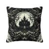 Custom Halloween Haunted Mansion Pillow Case 40x40cm Cushion Cover Decoration Salon Square Pillowcase
