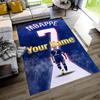 Mbappé Personalized Text Area Rug Perfect for Study Room Dormitory Hallway Balcony Antislip Carpet Decorate Offices Gift for Festivals