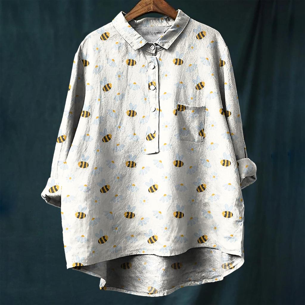 2025 European & American Casual Holiday Long-Sleeve Hawaiian Print Shirt