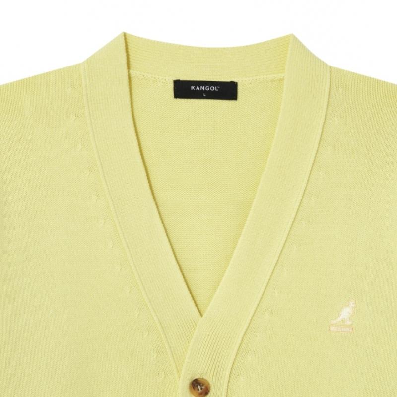 Kangol V Neck Cardigan Low Cut 1895 Lemon