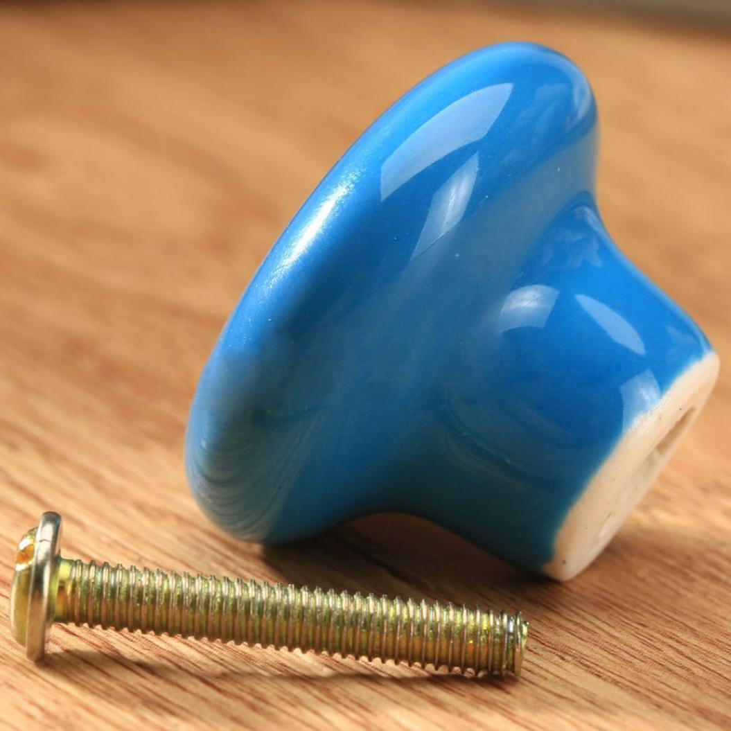 

Модная керамическая ручка для декора кухонной двери, шкафа, ящика синий