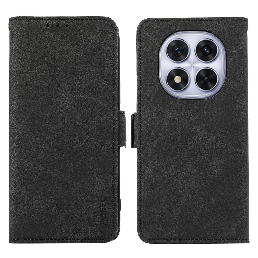 ABEEL For Xiaomi Redmi Note 14 Pro 5G/Poco X7 5G Case PU Leather Folio Stand View RFID Blocking Phone Cover
