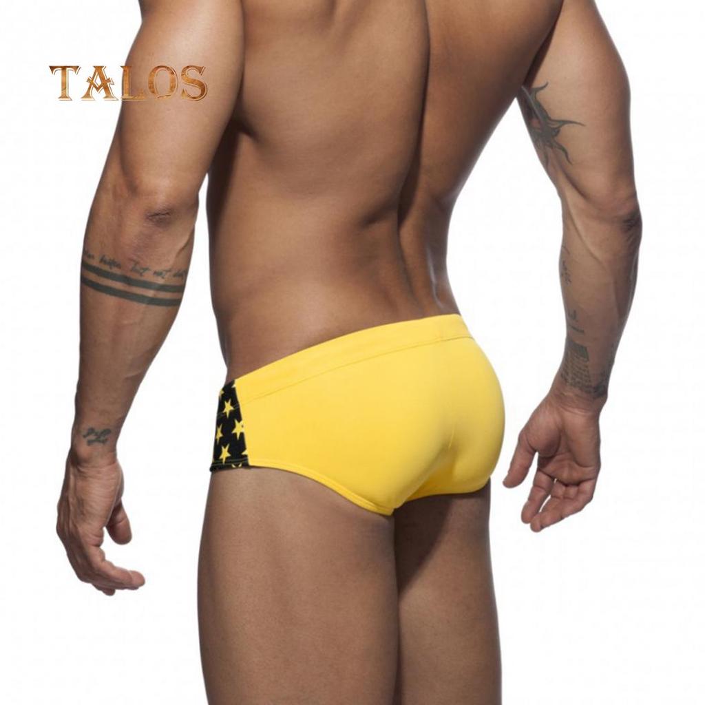 TALOS Herren Sommer Strand Kordelzug Sternenmuster Badehose Badebekleidung Slips Unterwäsche