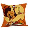 Cartoon Turkey Pattern Throw Pillow Covers With Digital Printing Of Short Plush Fabric Car-Shaped Sofa Cushion Office Home Decor