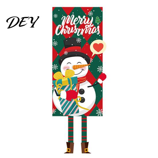 Christmas Hanging Banners Banner Decorations with Rope, Elf/Snowman/Gnome/Snowman Festive Flags for Doorway Foldable Holiday Door Sign Patio and Wall