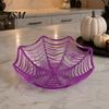 Lightweight Snack Organizers 3 Pcs Halloween Spider Web Baskets, Plastic Cobweb Fruit Holder, Trick or Durable Candy Buckets Treat Bowl for