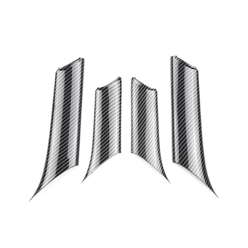 For Tesla Model 3 Y 2018- ABS Car Inner Front Rear Door Handle Armrest Cover Trim     Carbon Fiber Texture