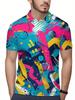Men'S Short-Sleeve Polo Shirt - Flat Digital Print Pattern - No Texture - Stylish And Easy Short Sleeves, Buttoned, Casual Collared Polo Shirt,