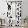 Lighthouse Ships and Anchors Luxury Window Curtain for Living Room Bedroom Home Decor Kitchen for Window Drapes