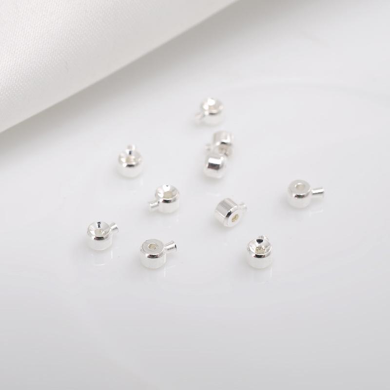 

20Pieces Convenient Bead Positioning Clasps Stopper Spacer Bead Crimp End Beads Jewelry Accessories for Handmade Crafts