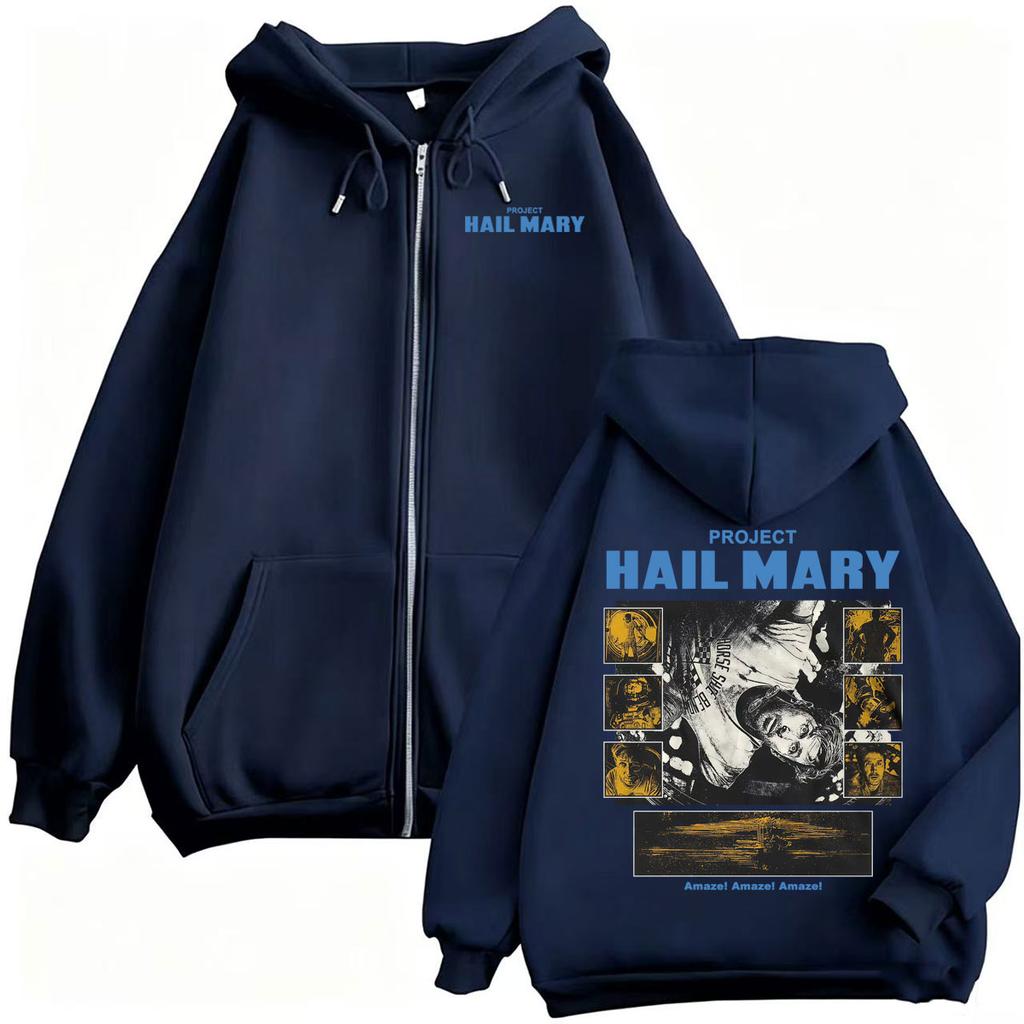 Project Hail Mary Zipper Hoodies Ryan Gosling Sweatshirt Jacket Coats Men Women Harajuku Gothic Zip Up Hoodie