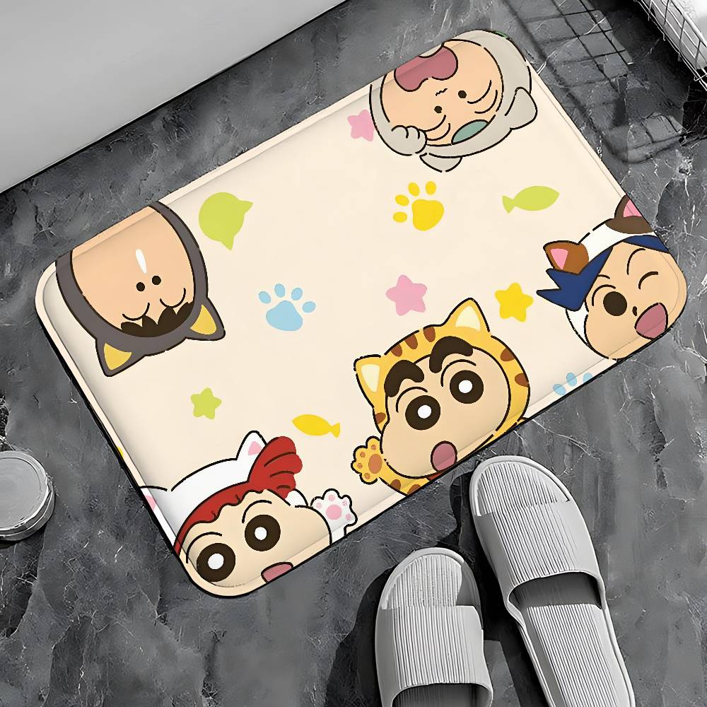C-crayons-S-Shins-Chan CUTE Entry Door Floor Mat Festive Decorations Carpet Bathroom Anti-slip Mat Entrance Doormat