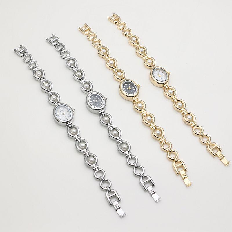 Simulation Pearl Bracelet Quartz Wristwatch Women Bracelet Watch