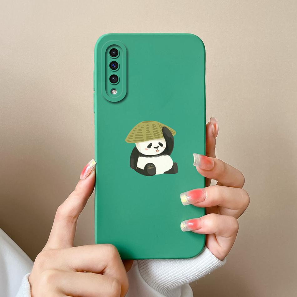 Case For Samsung A50 A50S Cute Astronaut Camera Lens Protection Soft Liquid Silicone Back Cover For Samsung Galaxy A 50 50S Capa