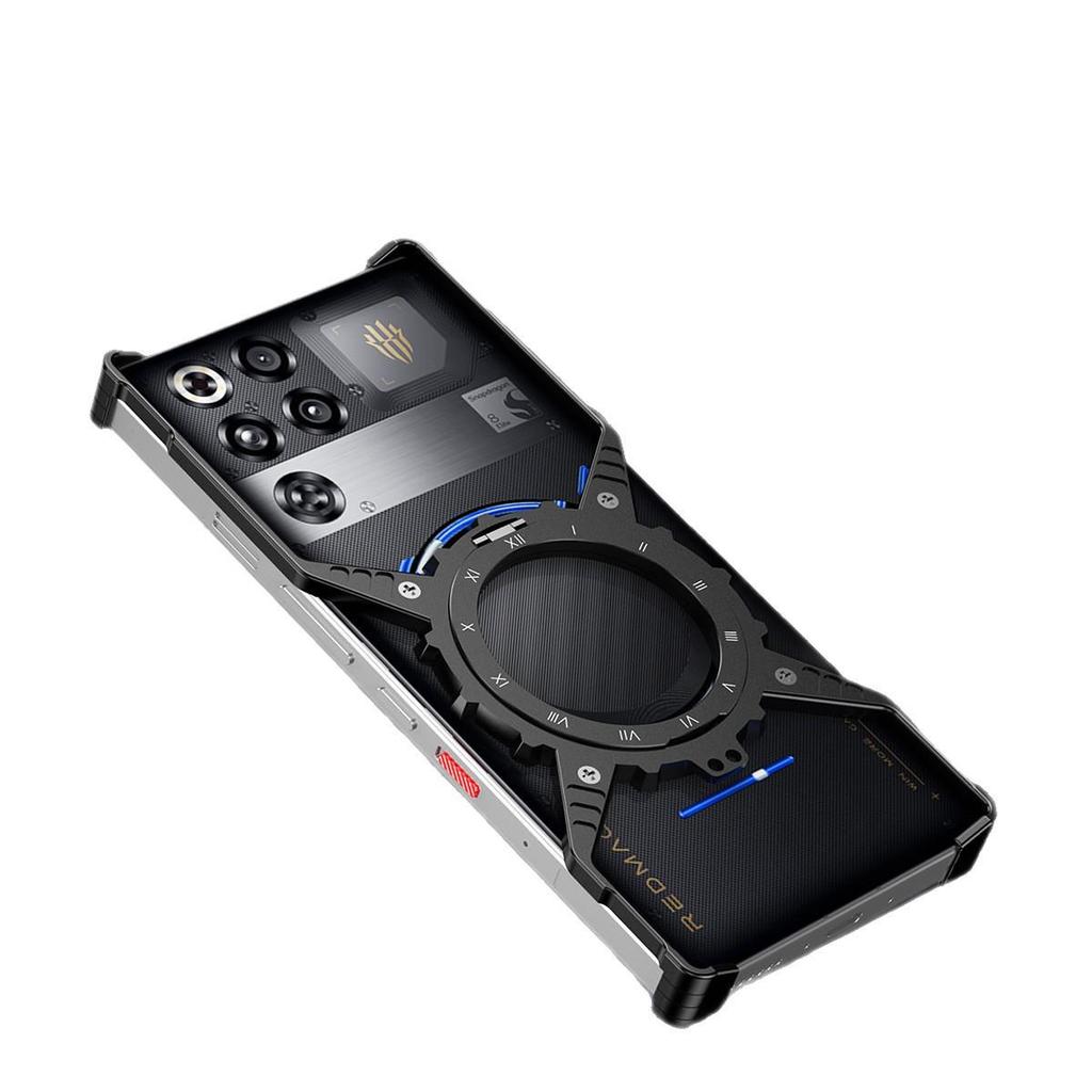Red Magic 11 Pro+ Metal X-Shape Case with Magnetic Luminous Gear Rotating Stand