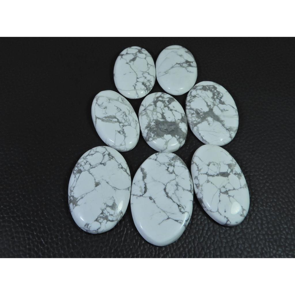 364Cts. Natural Howlite Oval Shape Cabachon Loose Gemstone 08 Pcs Lot C-2559
