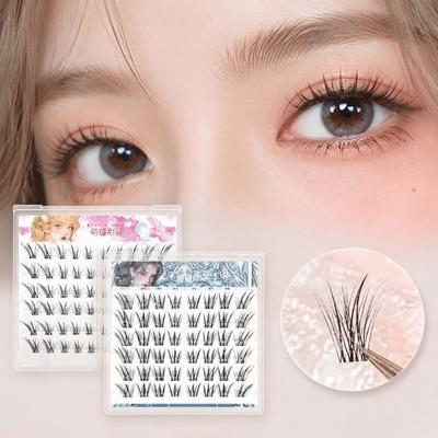 Natural Long Glue-free Eyelashes Enlarge Eyes Noglue Eyelashes New False Eyelashes  DIY Makeup