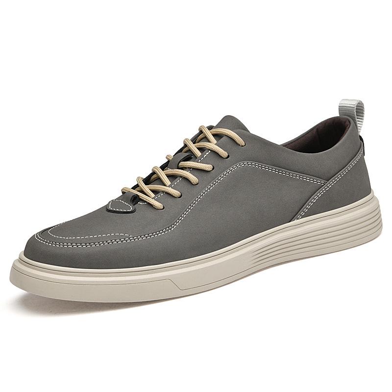 Men s Spring Casual Shoes: Korean Style Versatile Low-Top Sneakers 41 серый