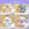 Garden Style Longeared Rabbit Plush Keychain With Soft Material For Gift And Decor