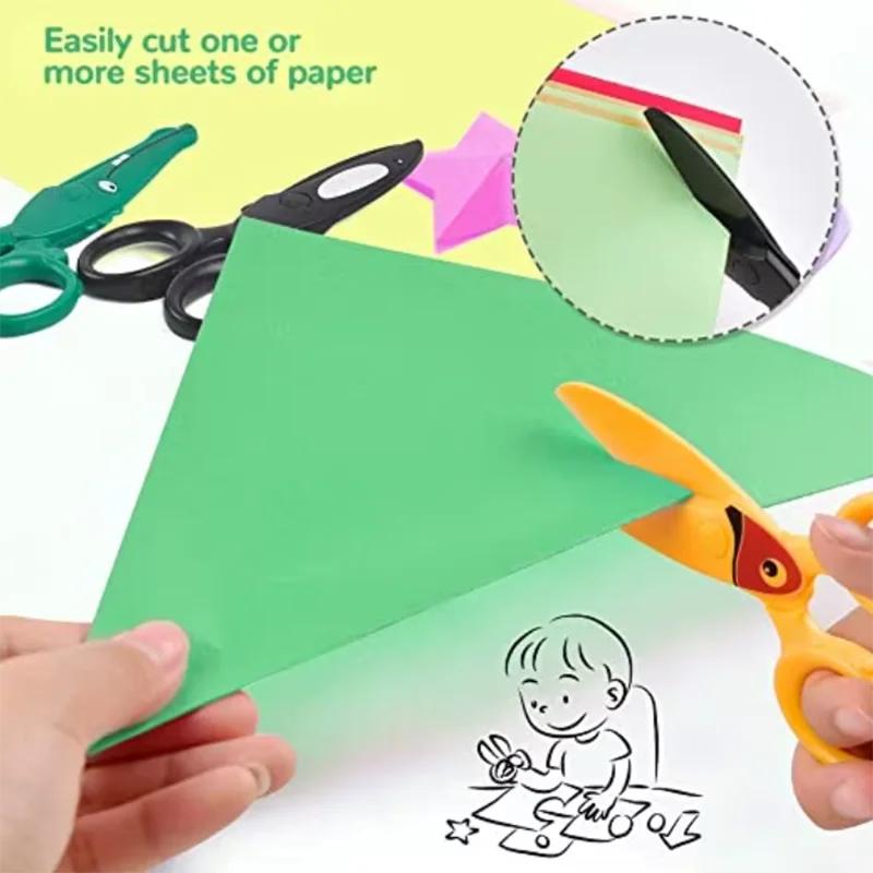 Children Handmade DIY Cute Preschool Training Scissors Children Safety Pre-School Scissor Art Craft Scissors Kids Paper Cutter