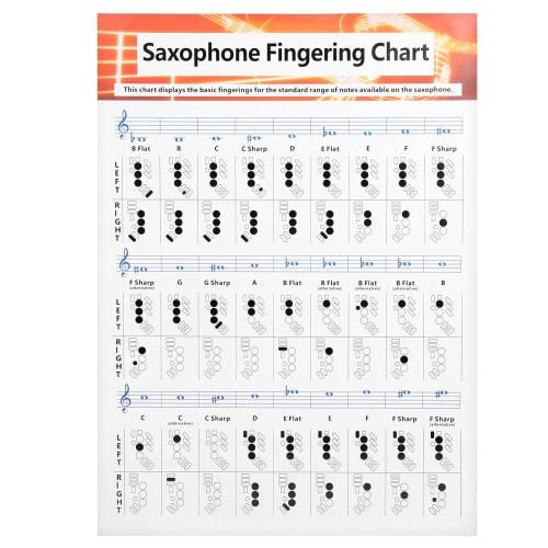Saxophone Fingering Chart for Beginners, Chord Poster, Practice Accessory, Perfect for Practice and Learning
