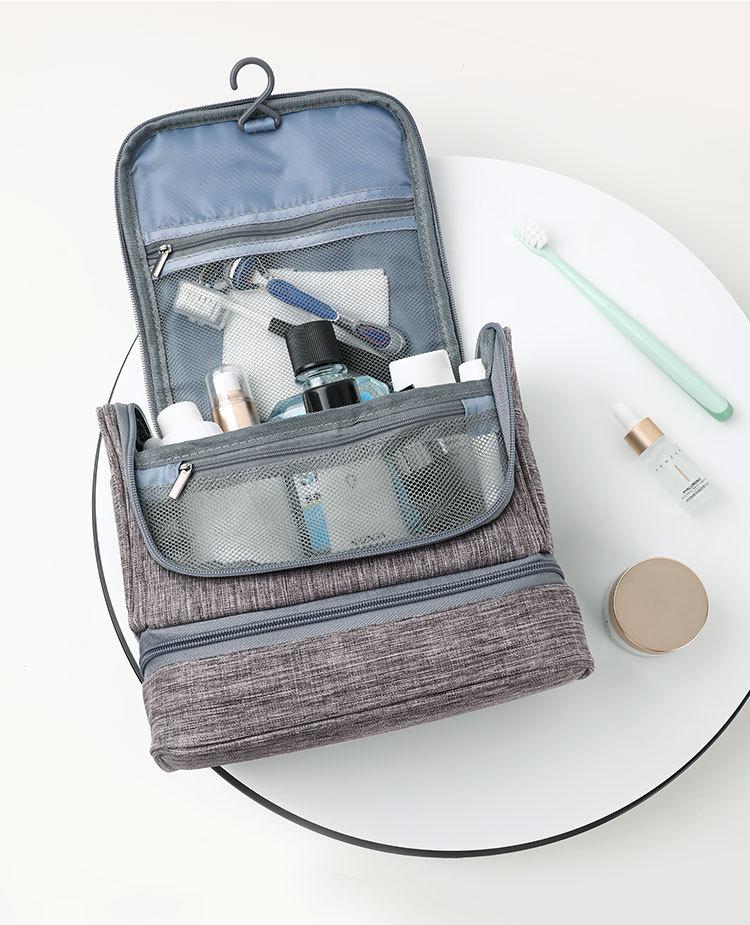 Waterproof Cationic Toiletry and Makeup Bag for Men and Women - Portable Wet/Dry Storage for Business Trips