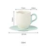 Tulip Luxury Ceramic Coffee Cup Saucer Set with Hand and Dish Milk Tea Cappuccino Tableware 280ml/320ml Birthday Couples Gifts