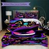 High Quality Gengar Pattern 3Pcs Duvet Cover Set Soft Microfiber Bed Set For Anime Lovers No Sheet No Comforter