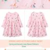 In-Stock Knitted Long-Sleeve Girls' Autumn Dress – European & American Style Cute Princess Skirt