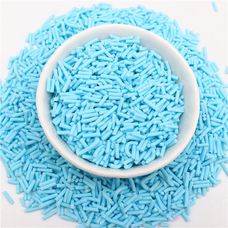 50g/lot Mix Colourful Cylindrical Strip Candy Polymer Clay Slices Sprinkles for DIY Nail Arts Kids  And Slime Filling