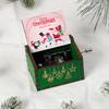 Wooden Hand-Cranked Christmas Music Box Ornament
