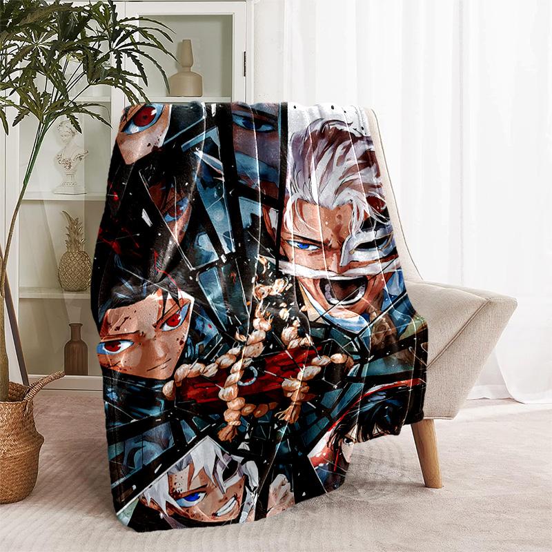 Cool Anime K-Kagurabachi printed throw blanket—lightweight,soft,warm;versatile blanket all seasons—perfect air-conditioning throw,nap blanket