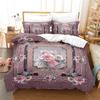 Luxurious Retro Flowers and Plants Duvet Cover Microfiber Exotic European Style Flowers for Women Gifts Bedroom Decoration King