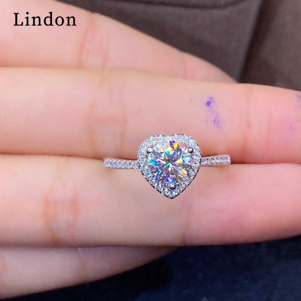 Lindon Classic Silver Plated Zircon Ring Ladies Jewelry Wedding Promise Party Gift