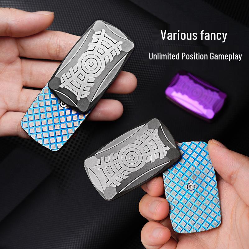 Titanium Alloy Decompression EDC Skateboard Toy - Portable Stress Relief Gadget.