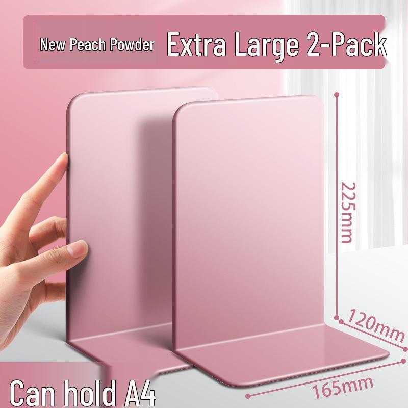 2-Piece Retractable Metal Book Stand and Bookend for Students