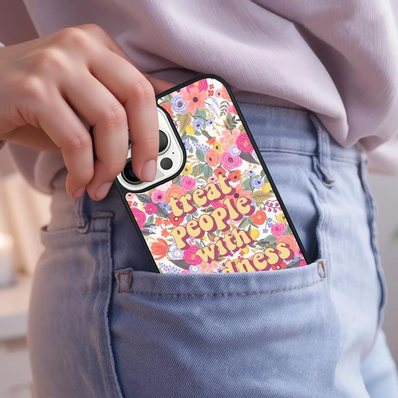 

Treat People With Kindness Phone Case For iPhone 17 Air 15 16e 14 13 Pro Max Coque 12 11 Pro Max PLUS cover iPhone 13pro max